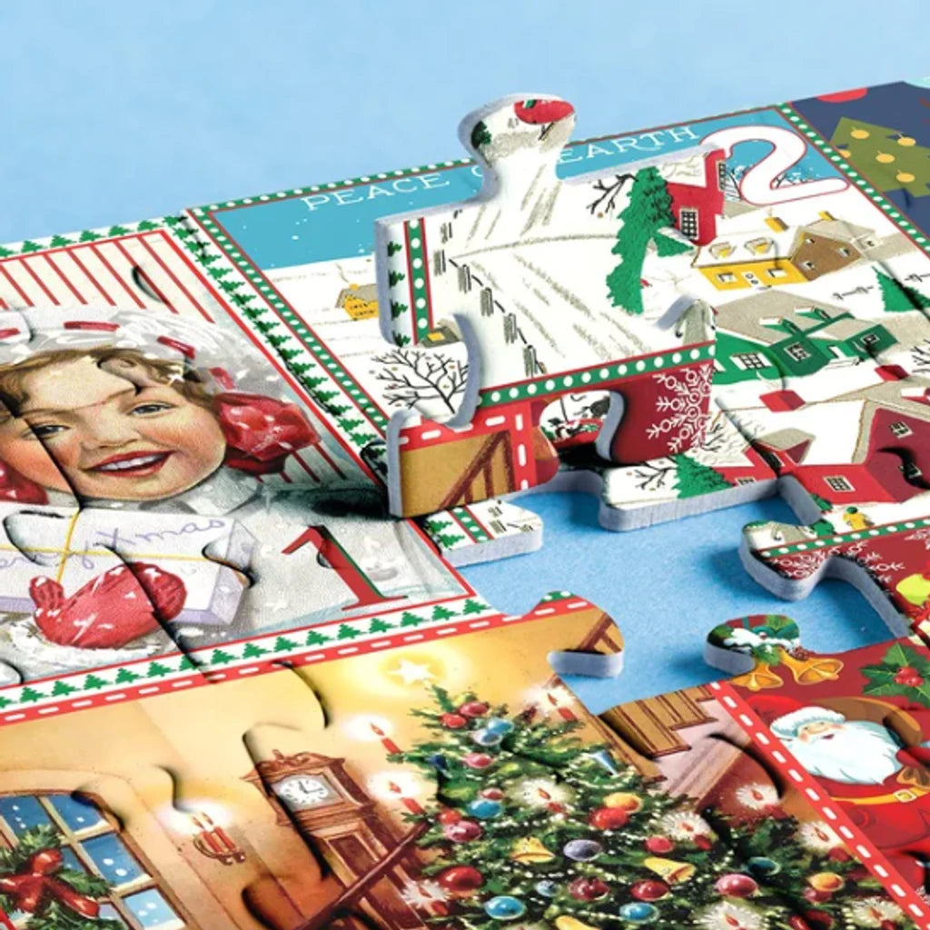 Rompecabezas de Adviento de Jigsaw Navideño