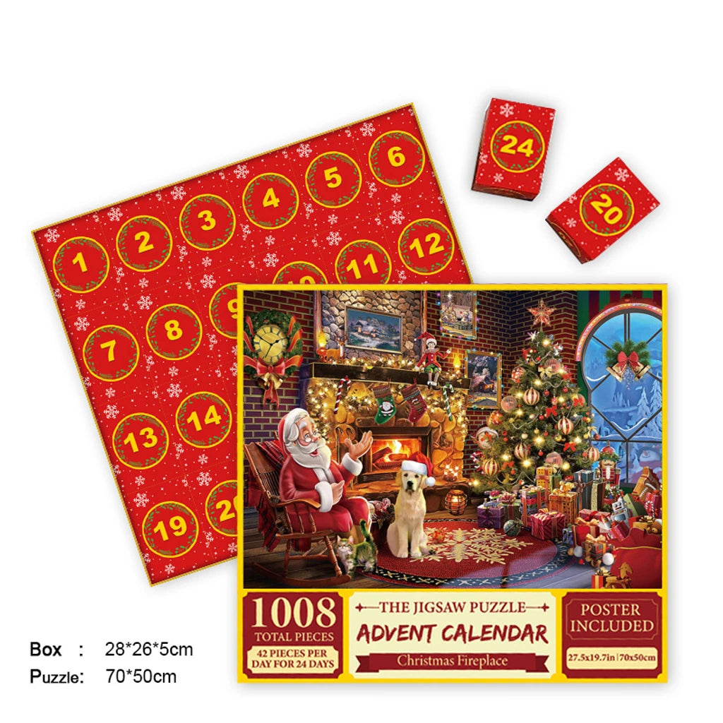 Rompecabezas de Adviento de Jigsaw Navideño