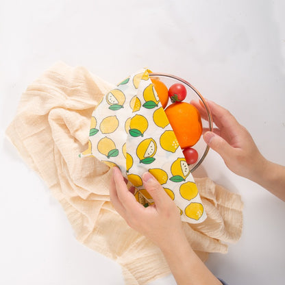 Paño de algodón con cera de abeja para mantener frescos los alimentos