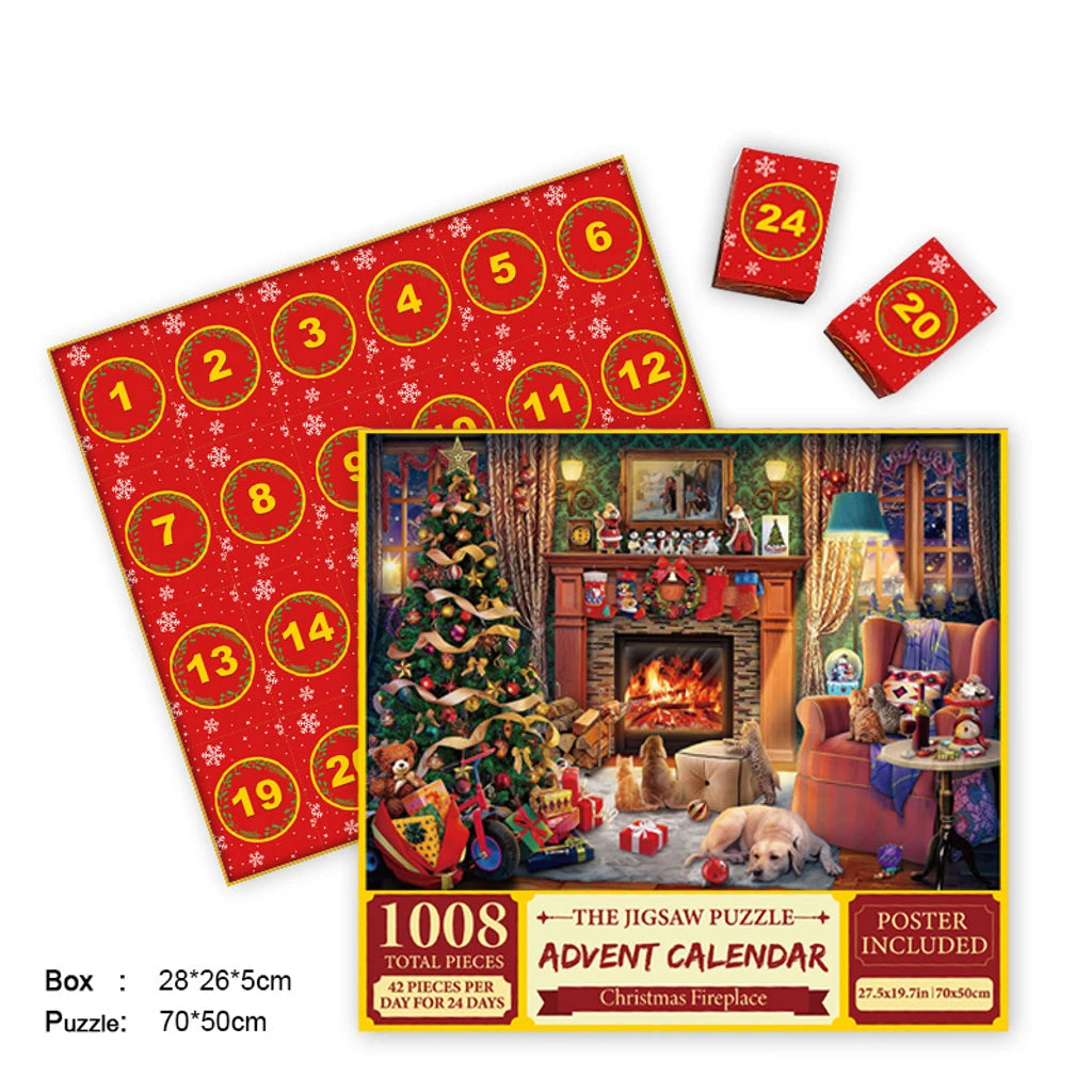 Rompecabezas de Adviento de Jigsaw Navideño