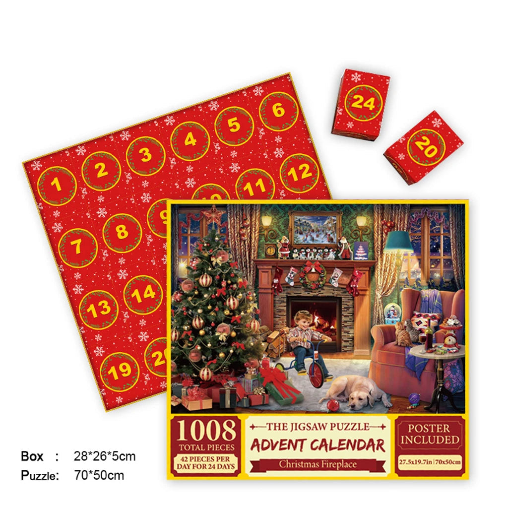Rompecabezas de Adviento de Jigsaw Navideño