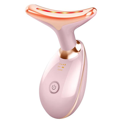 Appareil de massage facial de beauté, appareil facial à micro-courant de beauté ondulé 7 couleurs contre l'acné pour le raffermissement de la peau du visage et du cou,