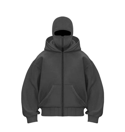 Blouson de baseball zippé à capuche pour homme