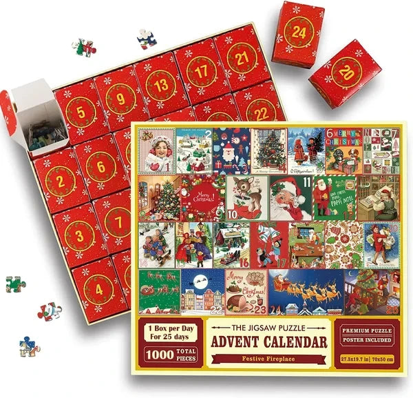 Rompecabezas de Adviento de Jigsaw Navideño