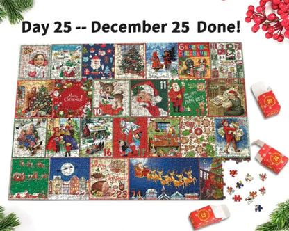 Rompecabezas de Adviento de Jigsaw Navideño