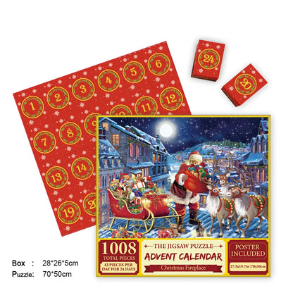 Rompecabezas de Adviento de Jigsaw Navideño