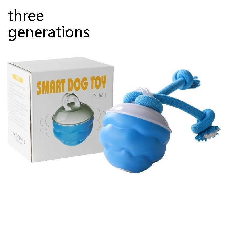 Juguete interactivo para mascotas con forma de bola rodante, recargable por USB