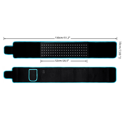 Ceinture chauffante de luminothérapie à lumière rouge (ondes longues) pour la taille