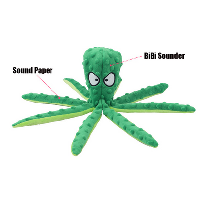 Juguete Interactivo de Peluche de Pulpo Resistente a Mordiscos para Mascotas