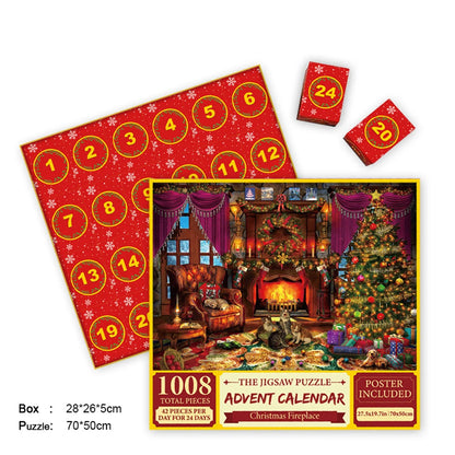 Rompecabezas de Adviento de Jigsaw Navideño