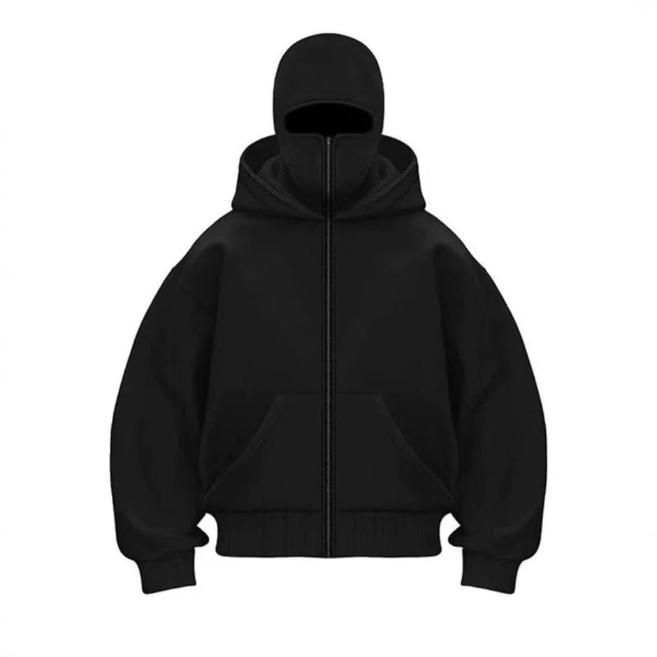 Blouson de baseball zippé à capuche pour homme