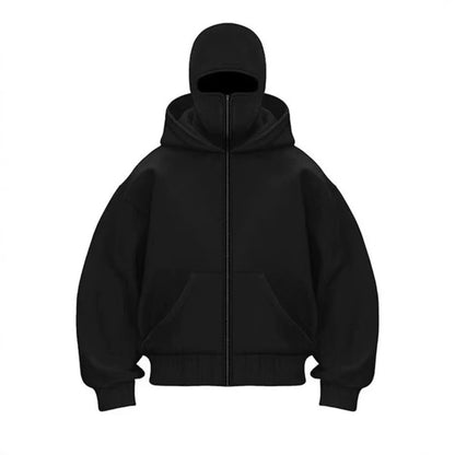 Blouson de baseball zippé à capuche pour homme