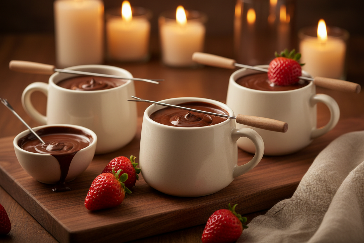 Fondue Mug Set cozy lifestyle product photo